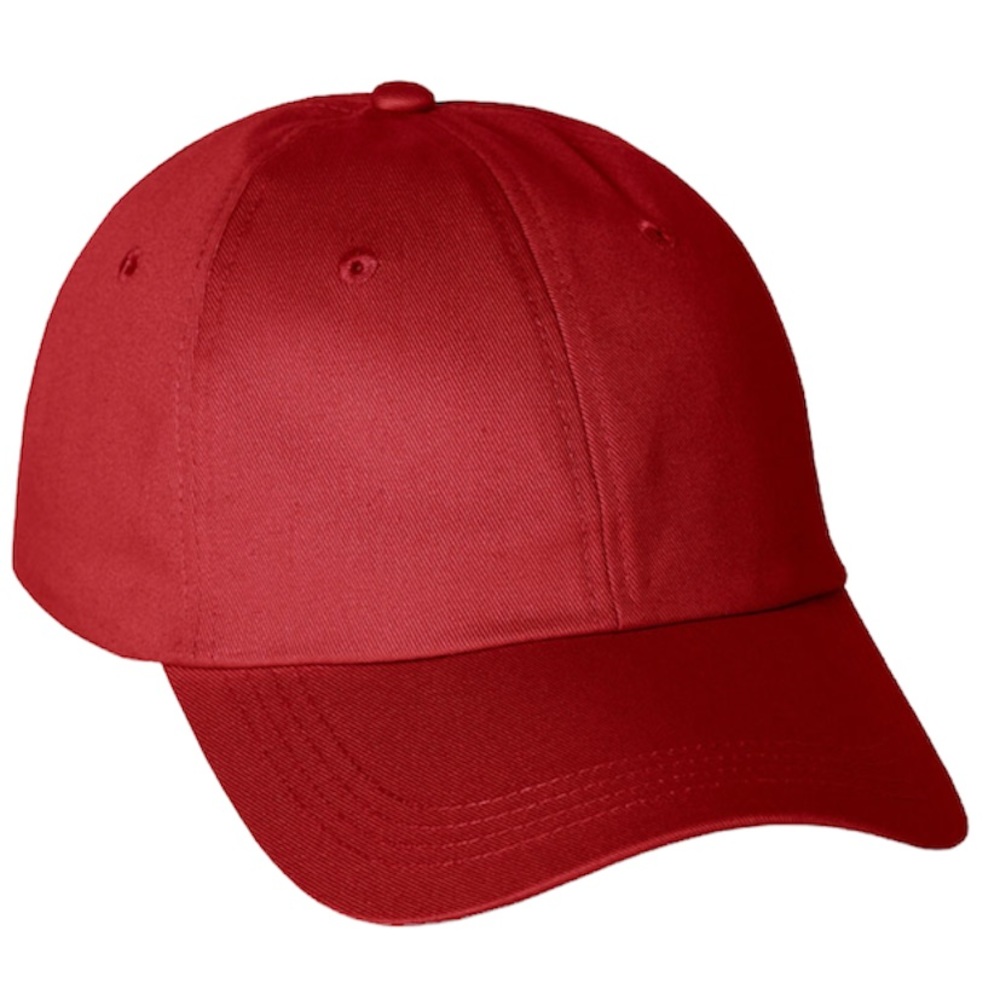 2/$20 Unisex Velcro Adjustable Chino Twill Ballcap Red / White NWT